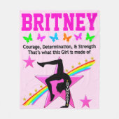 BESTIMMTER GYMNAST-PERSONALISIERTER FLEECBLANKET FLEECEDECKE (Vorderseite)