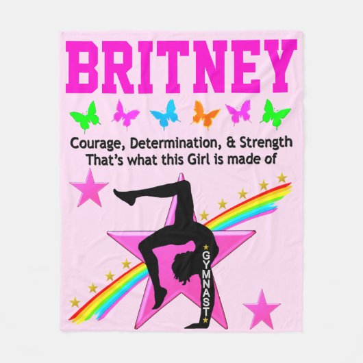 BESTIMMTER GYMNAST-PERSONALISIERTER FLEECBLANKET FLEECEDECKE (Vorderseite)