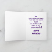 Bestimmtes Alter Geburtstag Karte (Innenseite)