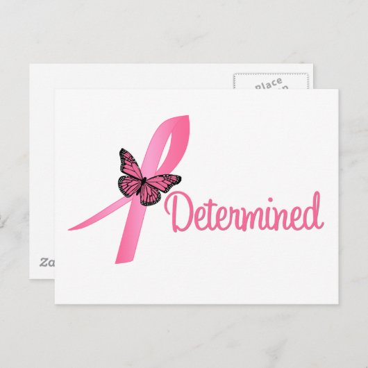 Bestimmtes Brustkrebs-Bewusstsein Postkarte (Vorne/Hinten)