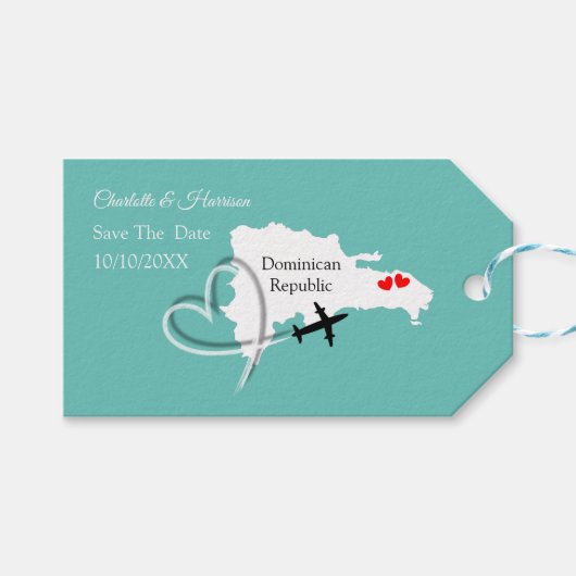 Bestimmungsort Dominikanische Republik Save the Da Geschenkanhänger (Vorderseite (Horizontal))
