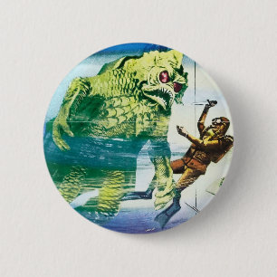 Bestimmungsort-innerer Raum-Monster-Knopf Button