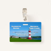 Bestimmungsort-Planer oder Reiseveranstalter Ausweis (Rückseite mit Klammer)