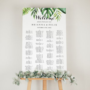 Bestimmungsort Tropische Alphabetische Sitzkarte Poster