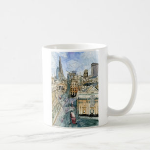 Bestimmungsorte  Watercolor-Vintage London-Straße Kaffeetasse