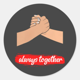 bestities sind wahre Freunde und für immer zusamme Runder Aufkleber