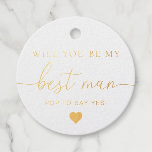 Bestman proposed Foil Favor Tag (Vorderseite)