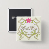 BestMan Wedding Abzeichen Button (Vorne & Hinten)