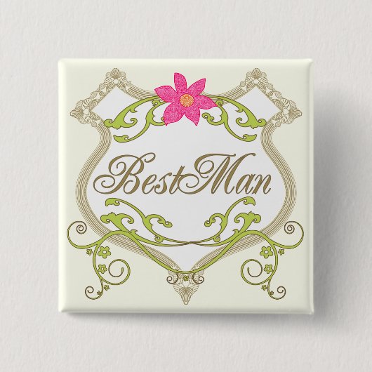 BestMan Wedding Abzeichen Button (Vorderseite)