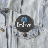 Bestman Wild Blue Rose Chalkboard Button (Beispiel)