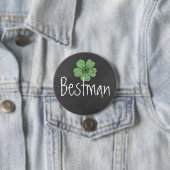 Bestman Wild Green Rose Chalkboard Button (Beispiel)