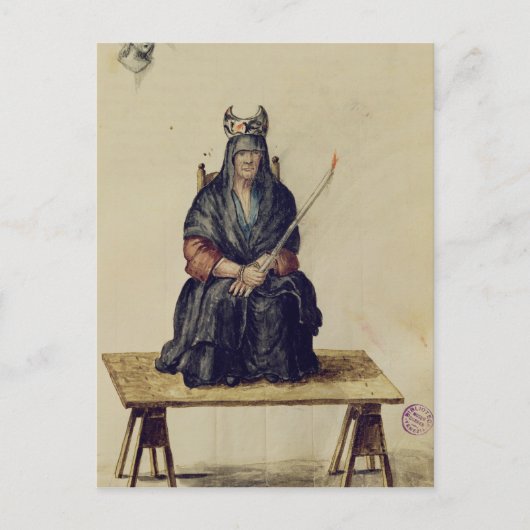 Bestrafung einer Zauberin Postkarte (Vorderseite)