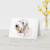 Bestreicht die Labradoodle Gruß-Karte mit Butter Karte (Gelbe Blume)
