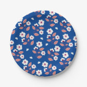 Bestseller Blumendesign für Hochzeiten Pappteller (Vorderseite)