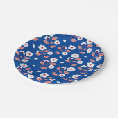 Bestseller Blumendesign für Hochzeiten Pappteller (Schrägansicht)