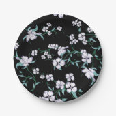 Bestseller Blumendesign für Hochzeiten Pappteller (Vorderseite)