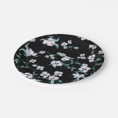 Bestseller Blumendesign für Hochzeiten Pappteller (Schrägansicht)