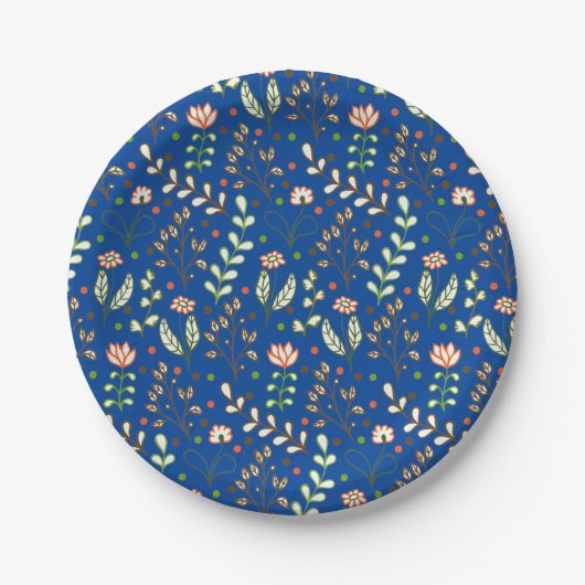 Bestseller Blumendesign für Hochzeiten Pappteller (Vorderseite)