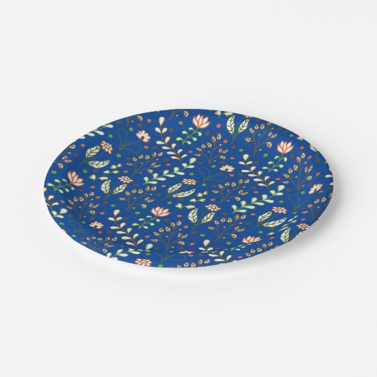 Bestseller Blumendesign für Hochzeiten Pappteller (Schrägansicht)