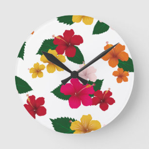 Bestseller Blumendesign für Hochzeiten Runde Wanduhr