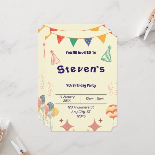 BESTSELLER! Kundenspezifische Einladung (Vorderseite/Rückseite Beispiel)