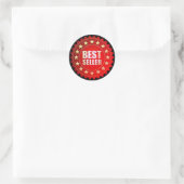Bestseller Rot Runder Aufkleber (Tasche)