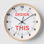 BESTSELLER! Wall Clock, 10" Rundholzrahmen 🕗 Uhr (Vorderseite)