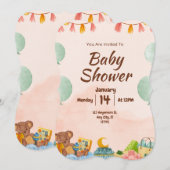 BESTSLELLER! Einladung der Babydusche (Vorne/Hinten)