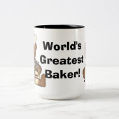 Bestste Bäcker-Tasse der Welt Zweifarbige Tasse (Mittel)