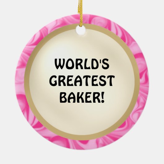 Bestste Bäckerverzierung der Welt Keramikornament (Hinten)