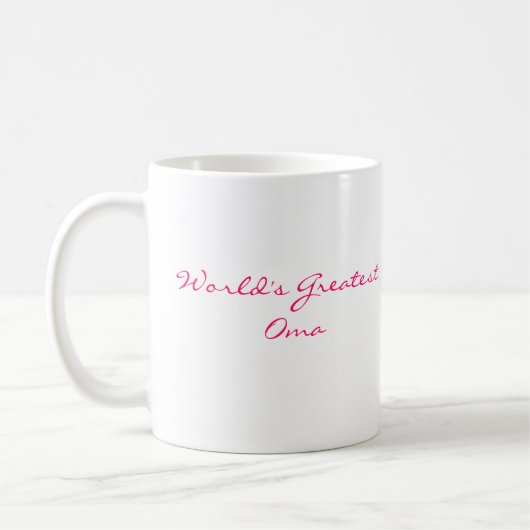 Bestste das Oma der Welt Tasse (Links)