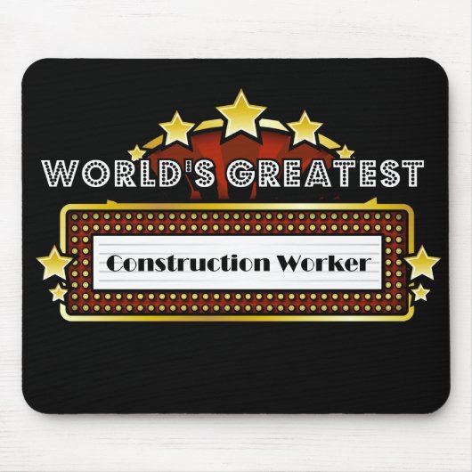 Bestste der Bau-Arbeitskraft der Welt Mousepad (Vorne)