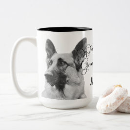 Bestste der Schäferhund-Mama der Welt Zweifarbige Tasse