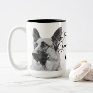 Bestste der Schäferhund-Mama der Welt Zweifarbige Tasse