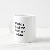 Bestste der Schwager-Tasse der Welt Kaffeetasse (Vorderseite Links)
