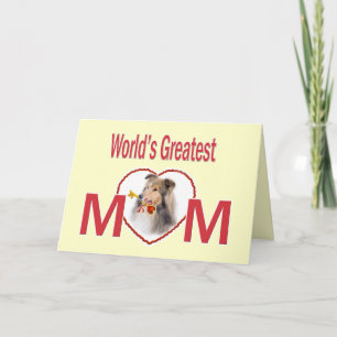 Bestste die Mama-Karten der Collie-Welt Feiertagskarte