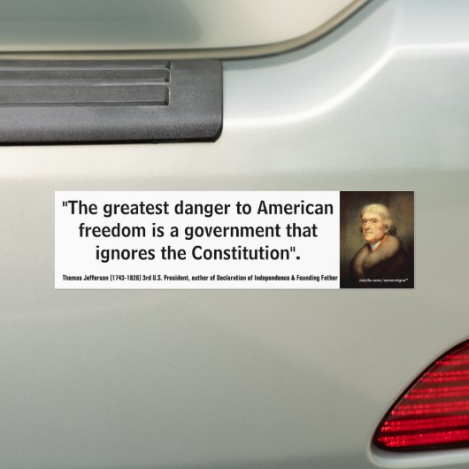 Bestste Gefahr THOMAS JEFFERSON zur Freiheit Autoaufkleber (Auf Auto)