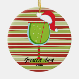 Bestste Glas-Weihnachtsverzierung Tanten-Wein Keramikornament