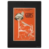 Bestste Komödie Clydes Fitchs, "Mädchen-" Theater Klemmbrett (Rückseite)