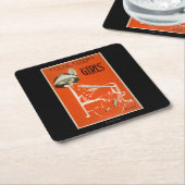 Bestste Komödie Clydes Fitchs, "Mädchen-" Theater Rechteckiger Pappuntersetzer (angewinkelt)