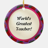 Bestste Lehrerverzierung der Welt Keramikornament (Hinten)