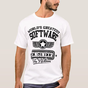 Bestste Software Engineer der Welt in der Aktion T-Shirt