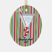 Bestste Tante Martini Glass Christmas Ornament (Rechts)