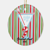 Bestste Tante Martini Glass Christmas Ornament (Links)