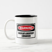 BESTSTE Tasse der BIBLIOTHEKAR der warnende WELT (Links)