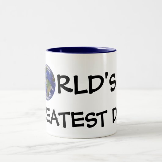 Bestste Vater-Tasse der Welt Zweifarbige Tasse (Mittel)