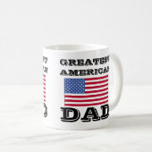 Bestster amerikanischer Vater Kaffeetasse (VorderseiteRechts)