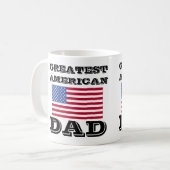 Bestster amerikanischer Vater Kaffeetasse (Vorderseite Links)