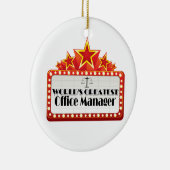 Bestster Bürovorsteher der Welt Keramik Ornament (Rechts)