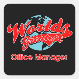 Bestster Bürovorsteher der Welt Quadratischer Aufkleber